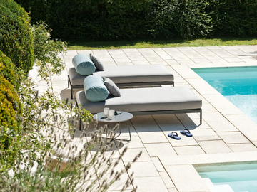 KAIROS - Fabric and aluminium garden bench by Fischer Möbel - view 3